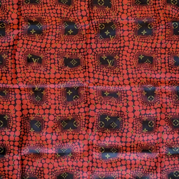 Louis Vuitton Yayoi Kusama square scarf in red - Picture 2 of 6